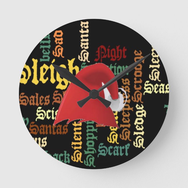 Christmas gift Have a Nice Day & a Better Night Round Clock (Front)