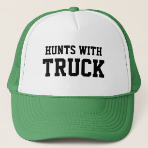 CHRISTMAS Gift Idea Baseball HUNTS WITH TRUCK Trucker Hat