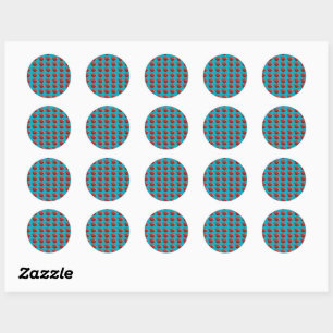 Christmas gift illustration classic round sticker