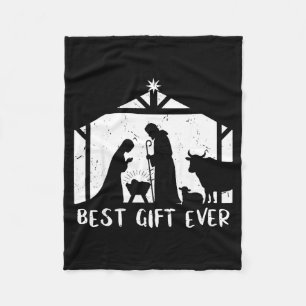 Christmas Gift Jesus Nativity Christian Men Women Fleece Blanket