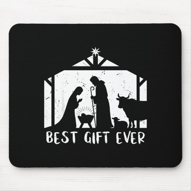 Christmas Gift Jesus Nativity Christian Men Women  Mouse Mat (Front)