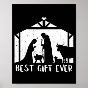 Christmas Gift Jesus Nativity Christian Men Women  Poster