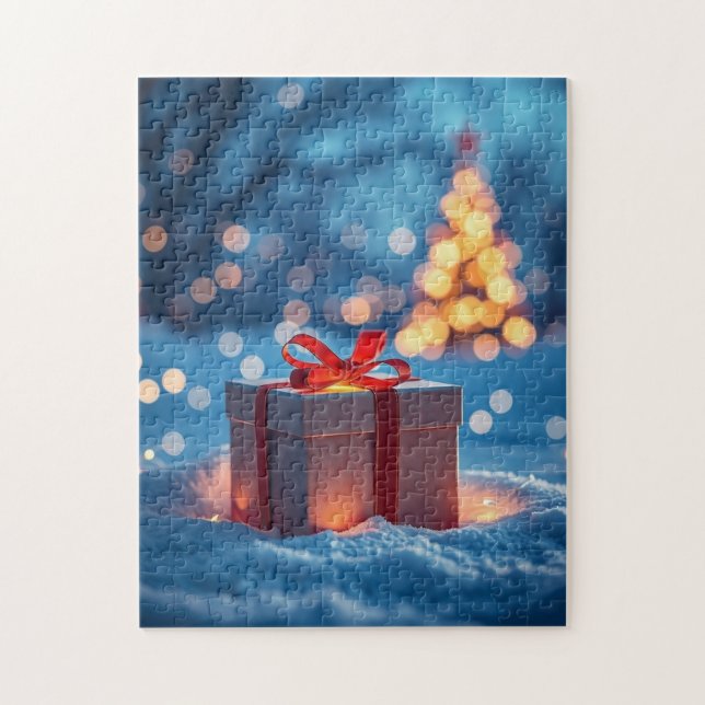 Christmas gift jigsaw puzzle (Vertical)