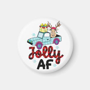 Christmas Gift Jolly Af Magnet