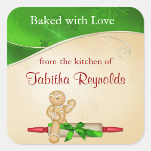 Christmas Gift Label Gingerbread Man