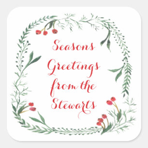 Christmas Gift Labels, Gift Tags, Holiday Treat Square Sticker