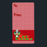 Personalised christmas sticky labels
