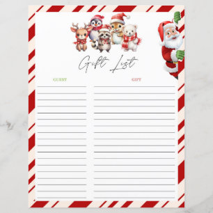 Christmas Gift List Gift Tracker