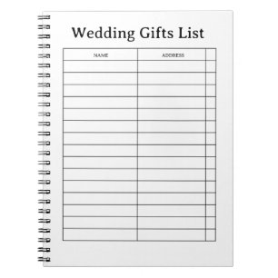 Christmas Gift List Notepad Notebook