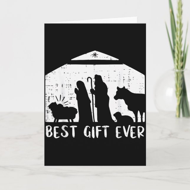 Christmas Gift Nativity Xmas Christian Men Women K Card (Front)