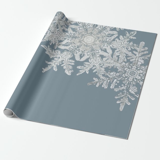 CHRISTMAS GIFT PAPER BENTLEY SNOWFLAKES (Unrolled)