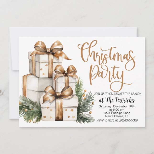Christmas Gift Party Invitation (Front)