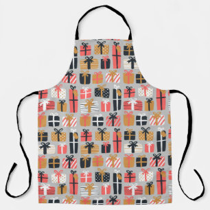Christmas gift pattern apron