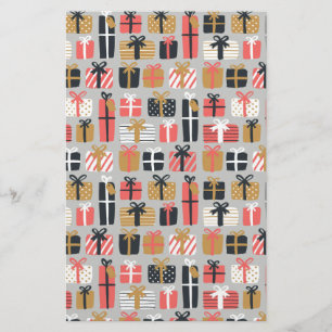 Christmas Gift Pattern Stationery