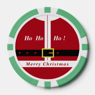 Christmas Gift Poker Chips with Funny Santa Design