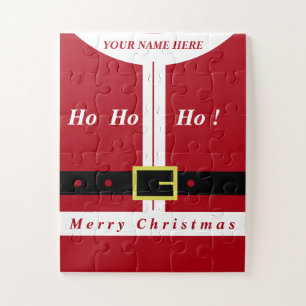 Christmas Gift Puzzle Santa - Add Name