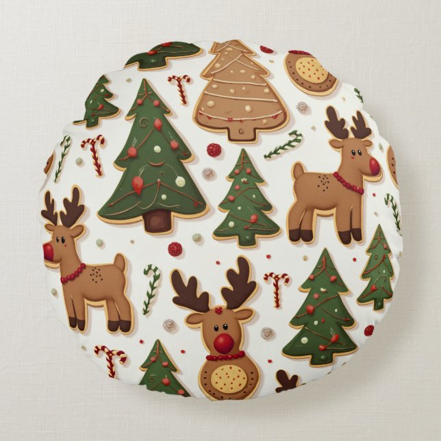 christmas gift round cushion (Front)