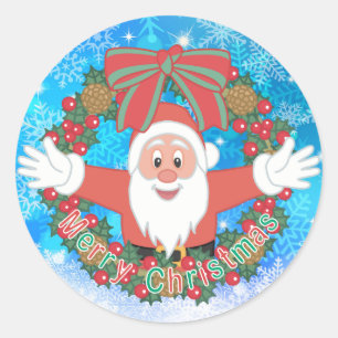 Christmas Gift Santa Claus Classic Round Sticker