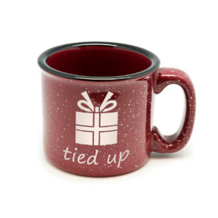 Christmas Gift Speckled Burgundy Ceramic Mug 