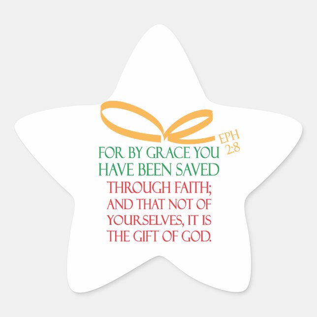Christmas Gift Star Sticker (Front)