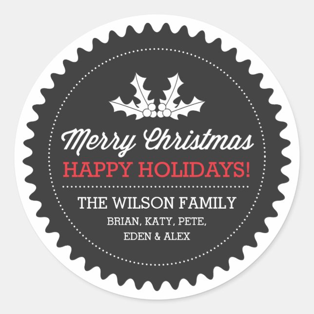 Christmas Gift Stickers / Labels (Front)