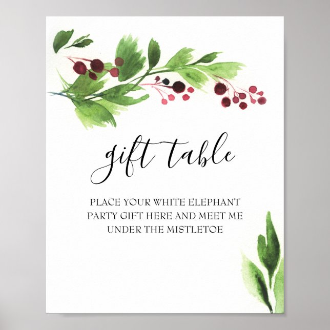 Christmas Gift Table Sign (Front)