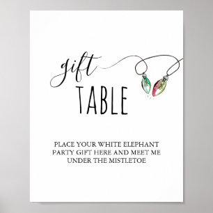 Christmas Gift Table Sign