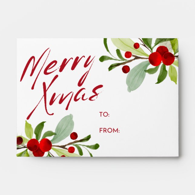 Christmas Gift Tag Envelope (Front)