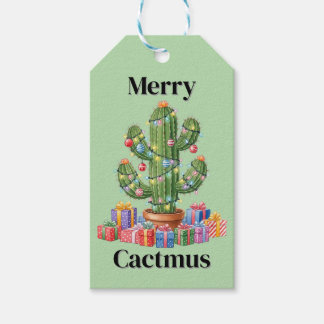 Christmas Gift Tag - Merry Cactmus