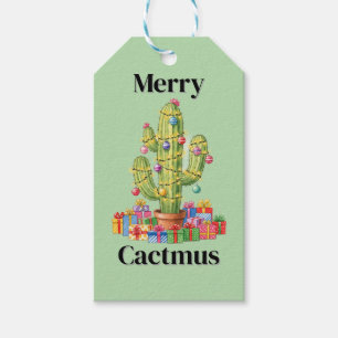 Christmas Gift Tag - Merry Cactmus