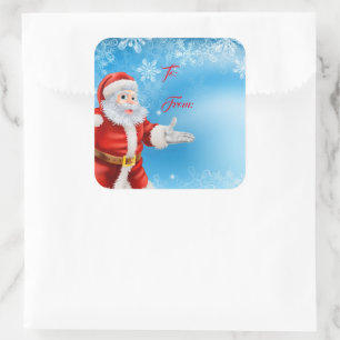 Christmas Gift Tag Sticker-Santa