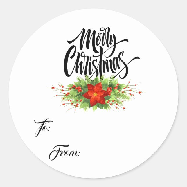 Christmas Gift Tag Stickers (Front)