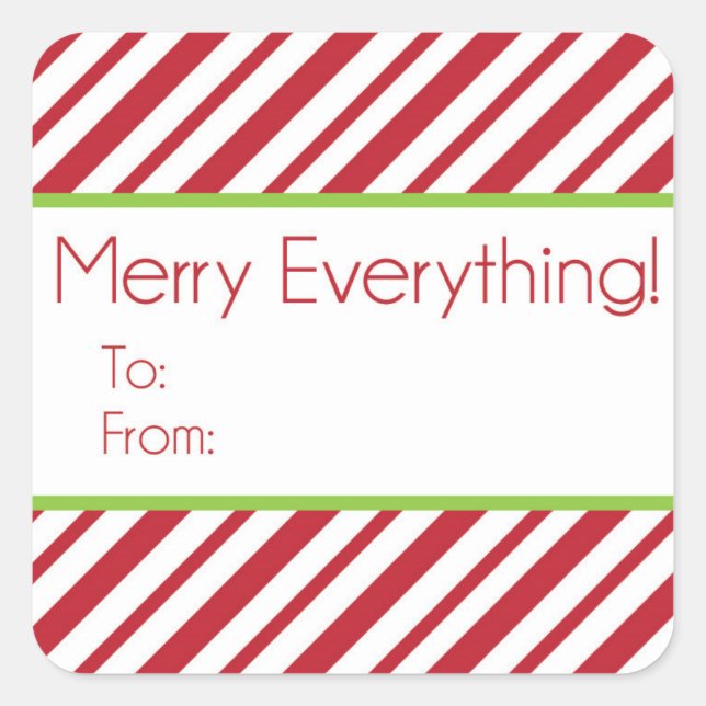 Christmas Gift Tag Stickers (Front)