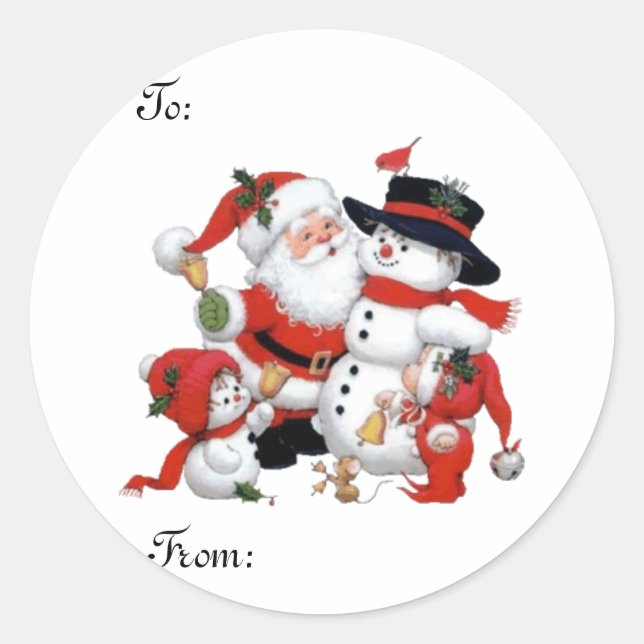 Christmas Gift Tag Stickers (Front)