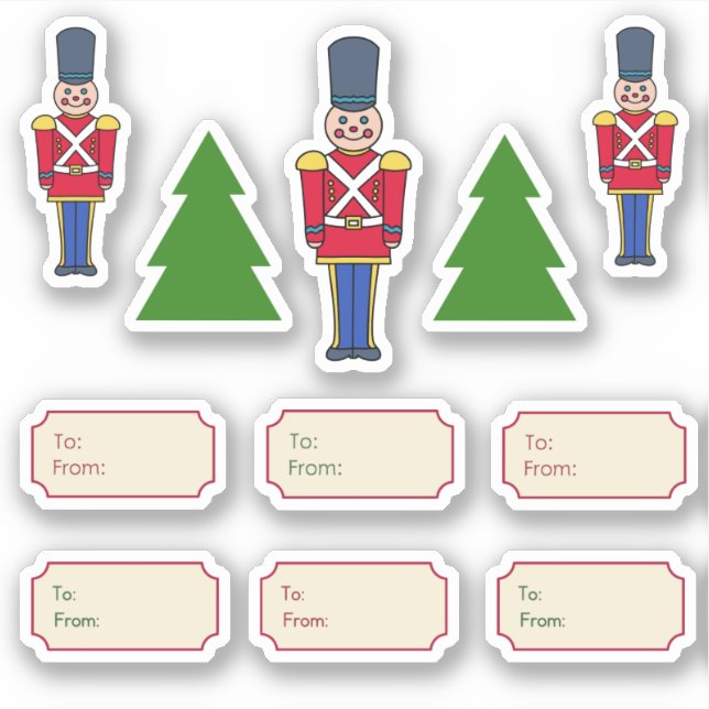  Christmas Gift Tag Stickers  (Front)