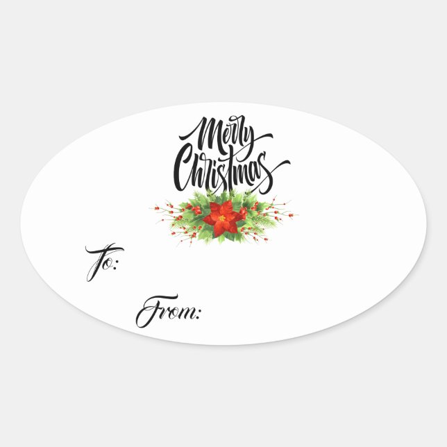 Christmas Gift Tag Stickers (Front)