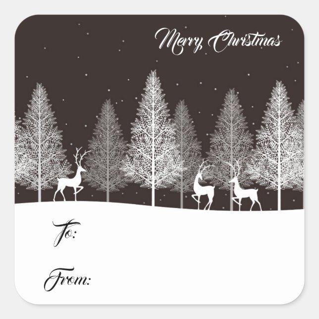 Christmas Gift Tag Stickers (Front)