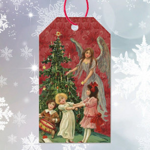 Christmas Gift Tag Victorian Angel Tree