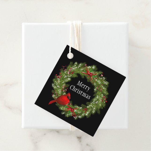 Christmas Gift Tag-Wreath Favour Tags (In Situ)
