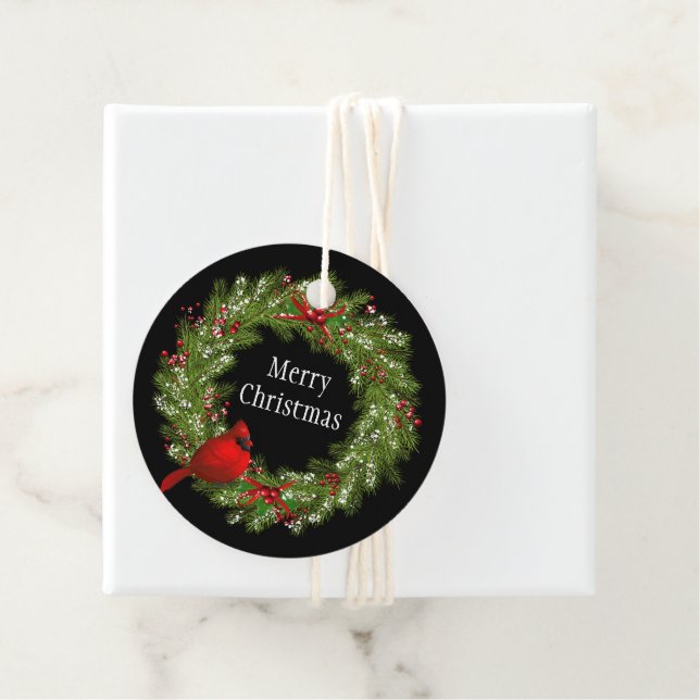Christmas Gift Tag-Wreath Favour Tags (In Situ)