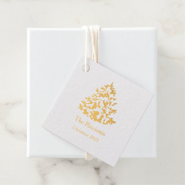 Christmas Gift Tags, Christmas Tree Tag  (With Box)