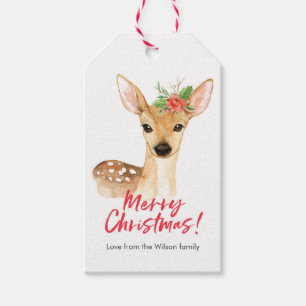 Christmas gift tags cute deer
