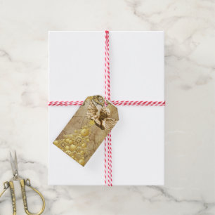 Christmas Gift Tags Gold Angel