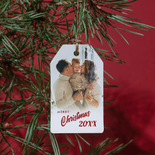 Christmas Gift Tags Modern Trendy Holiday Photos