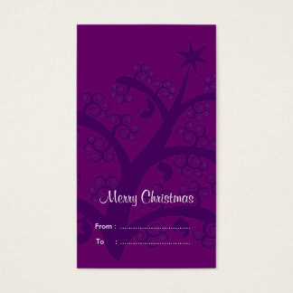 Christmas Gift tags: Purple Christmas Tree