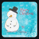 Christmas Gift Tags/Rectangle Stickers/Snowman Square Sticker<br><div class="desc">Christmas Gift Tags/Rectangle Stickers?Snowman Make custom stickers for any occasion! Browse our selection of awesome designs or upload your own. The perfect choice for any message or design,  rectangle stickers are great for brand promotion,  scrapbooking,  and displaying your favourite artwork and photographs.</div>