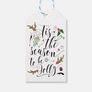 Christmas gift tags tis the season to be jolly