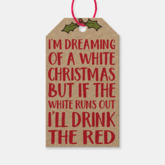 Christmas Gift Tags - Wine Hanging Labels