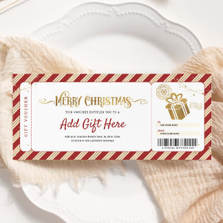 Christmas Gift Ticket Voucher Invitation