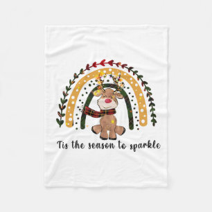 Christmas Gift Tis The Season To Sparkle Fleece Blanket